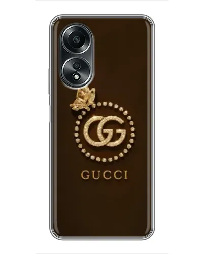 Чехол для OPPO A58 (4G) с картинкой «Gucci — золотая бабочка»