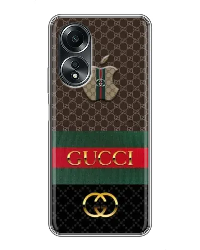 Чехол для OPPO A58 (4G) с картинкой «Gucci — брендированный десерт»