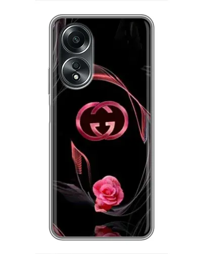 Чехол для OPPO A58 (4G) с картинкой «Gucci — неоновая роза»
