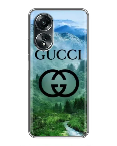 Чехол для OPPO A58 (4G) с картинкой «Gucci — горный пейзаж»
