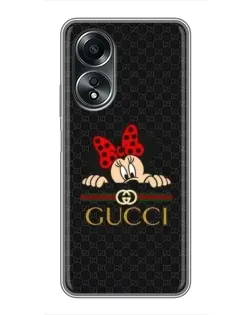 Чехол для OPPO A58 (4G) с картинкой «Минни Маус Gucci — черный» Чехол для OPPO A58 (4G) с картинкой «Минни Маус Gucci — черный»