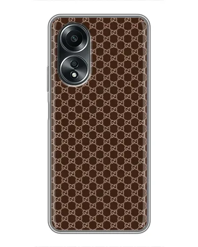 Чехол для OPPO A58 (4G) с картинкой «Gucci — шоколадная сетка» Чехол для OPPO A58 (4G) с картинкой «Gucci — шоколадная сетка»