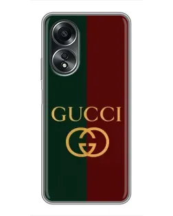Чехол для OPPO A58 (4G) с картинкой «Gucci — темно-зеленый градиент» Чехол для OPPO A58 (4G) с картинкой «Gucci — темно-зеленый градиент»