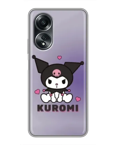 Чехол для OPPO A58 (4G) с картинкой «Kuromi — фиолетовый арт»