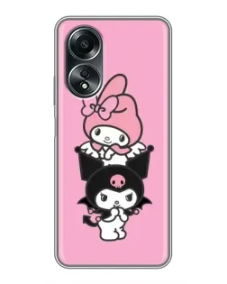 Чехол для OPPO A58 (4G) с картинкой «My Melody и Kuromi»