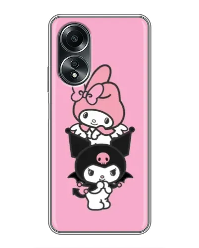Чехол для OPPO A58 (4G) с картинкой «My Melody и Kuromi»