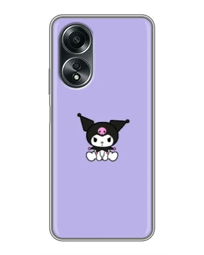 Чехол для OPPO A58 (4G) с картинкой «Kuromi — фиолетовый минимализм»