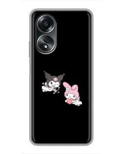 Чехол для OPPO A58 (4G) с картинкой «My Melody и Kuromi»
