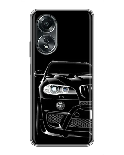 Чехол для OPPO A58 (4G) с картинкой «Темный силуэт BMW»