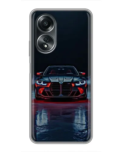 Чехол для OPPO A58 (4G) с картинкой «BMW на мокрой дороге»