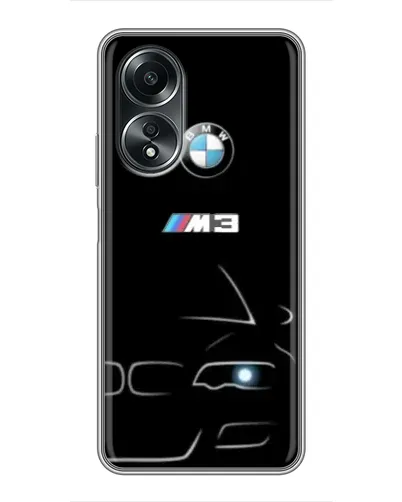 Чехол для OPPO A58 (4G) с картинкой «Минималистичный принт BMW M3»