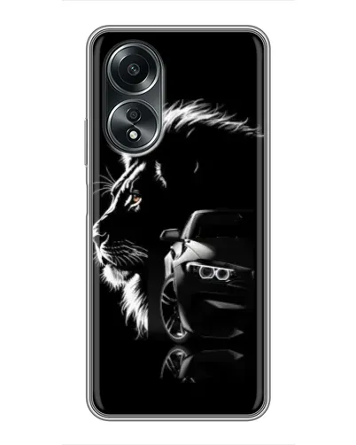 Чехол для OPPO A58 (4G) с картинкой «BMW и лев»