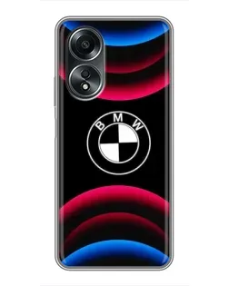 Чехол для OPPO A58 (4G) с картинкой «Логотип BMW и неоновые дуги» Чехол для OPPO A58 (4G) с картинкой «Логотип BMW и неоновые дуги»