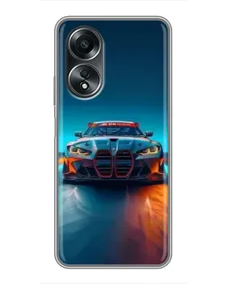 Чехол для OPPO A58 (4G) с картинкой «BMW — огни неона» Чехол для OPPO A58 (4G) с картинкой «BMW — огни неона»