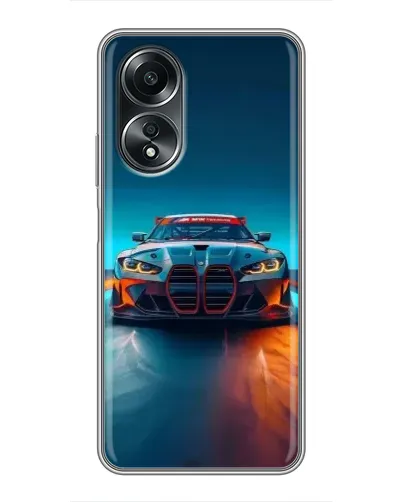 Чехол для OPPO A58 (4G) с картинкой «BMW — огни неона» Чехол для OPPO A58 (4G) с картинкой «BMW — огни неона»