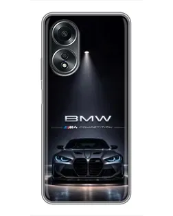 Чехол для OPPO A58 (4G) с картинкой «BMW сквозь ночной город» Чехол для OPPO A58 (4G) с картинкой «BMW сквозь ночной город»