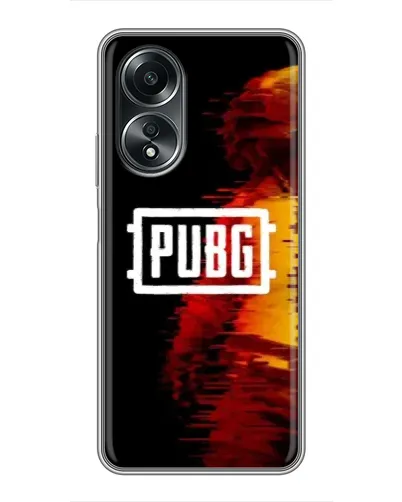Чехол для OPPO A58 (4G) с картинкой «Яркий логотип PUBG»
