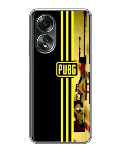 Чехол для OPPO A58 (4G) с картинкой «PUBG — камуфляжный шлем»