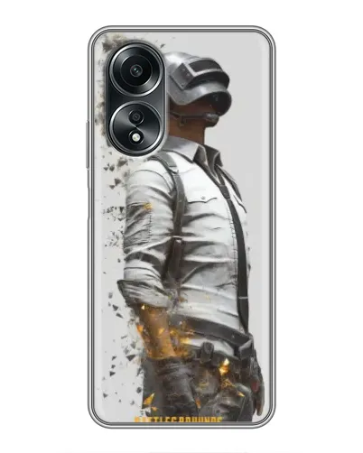 Чехол для OPPO A58 (4G) с картинкой «PUBG — боец в пыли»