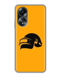Чехол для OPPO A58 (4G) с картинкой «PUBG — золотой шлем»