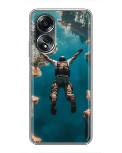 Чехол для OPPO A58 (4G) с картинкой «PUBG — свободное падение»