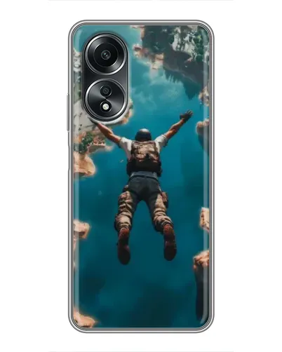 Чехол для OPPO A58 (4G) с картинкой «PUBG — свободное падение»