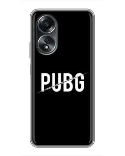 Чехол для OPPO A58 (4G) с картинкой «PUBG — белый логотип»