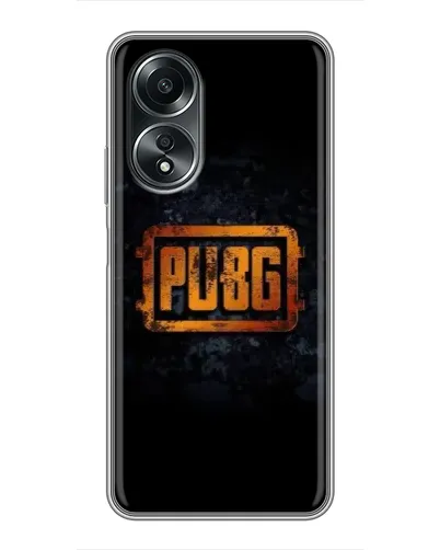 Чехол для OPPO A58 (4G) с картинкой «PUBG — золотой логотип»