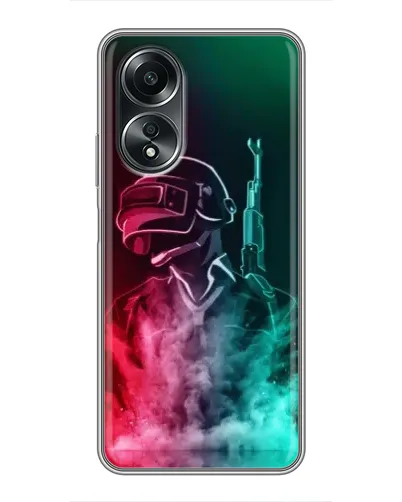 Чехол для OPPO A58 (4G) с картинкой «PUBG — огненный воин»