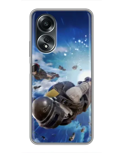 Чехол для OPPO A58 (4G) с картинкой «Десант PUBG — прыжок»