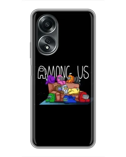 Чехол для OPPO A58 (4G) с картинкой «Логотип Among Us»
