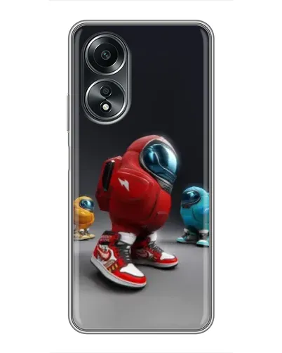Чехол для OPPO A58 (4G) с картинкой «Among Us — 3D стиль»