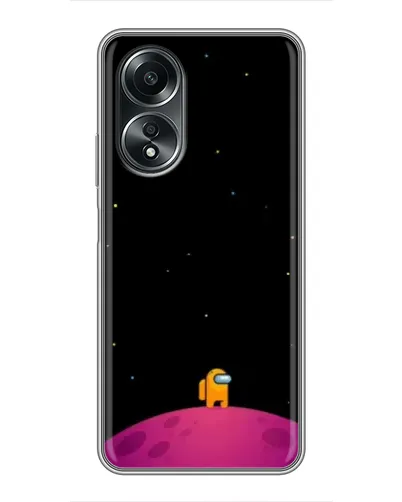 Чехол для OPPO A58 (4G) с картинкой «Одинокий герой на планете»