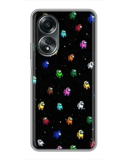 Чехол для OPPO A58 (4G) с картинкой «Экипаж Among Us» Чехол для OPPO A58 (4G) с картинкой «Экипаж Among Us»