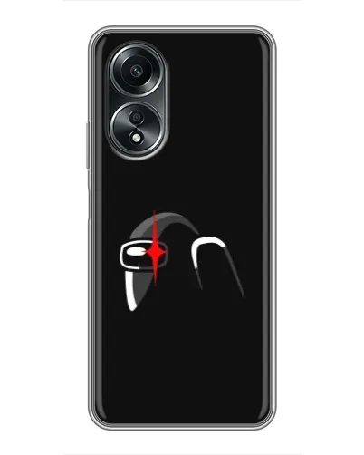 Чехол для OPPO A58 (4G) с картинкой «Among Us шлем»
