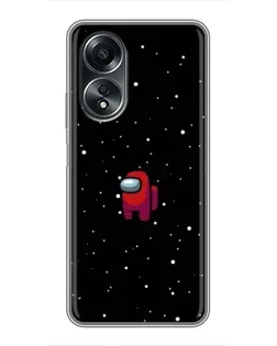 Чехол для OPPO A58 (4G) с картинкой «Красный Among Us»