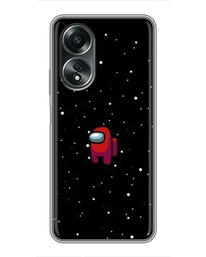 Чехол для OPPO A58 (4G) с картинкой «Красный Among Us»