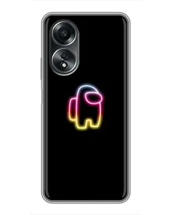 Чехол для OPPO A58 (4G) с картинкой «Among Us градиент»