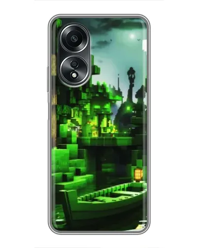 Чехол для OPPO A58 (4G) с картинкой «Minecraft лесной пейзаж»