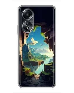 Чехол для OPPO A58 (4G) с картинкой «Вид из пещеры»