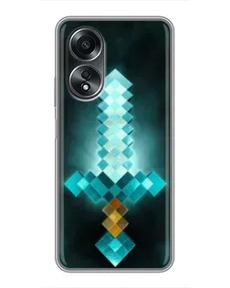 Чехол для OPPO A58 (4G) с картинкой «Алмазный меч неон»