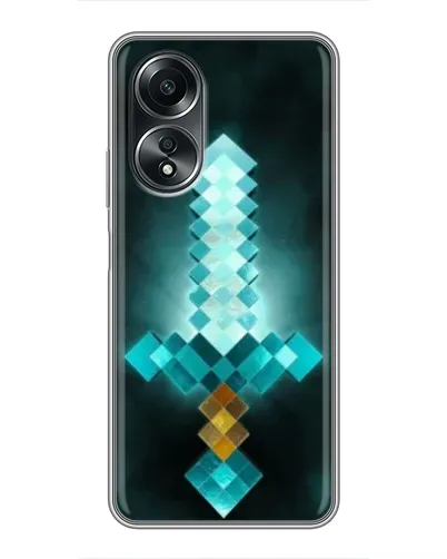 Чехол для OPPO A58 (4G) с картинкой «Алмазный меч неон»