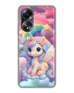 Чехол для OPPO A58 (4G) с картинкой «Маленький единорог» Чехол для OPPO A58 (4G) с картинкой «Маленький единорог»