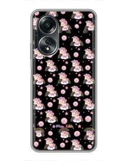 Чехол для OPPO A58 (4G) с картинкой «Magic Unicorn паттерн»