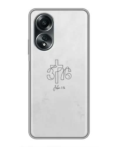Чехол для OPPO A58 (4G) с картинкой «Иоанна 3:16 Крест»