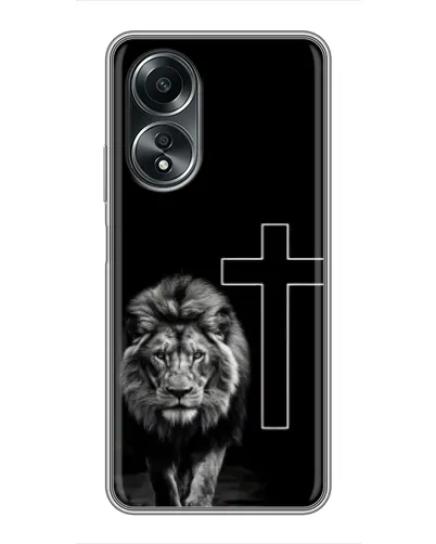 Чехол для OPPO A58 (4G) с картинкой «Лев и Крест»
