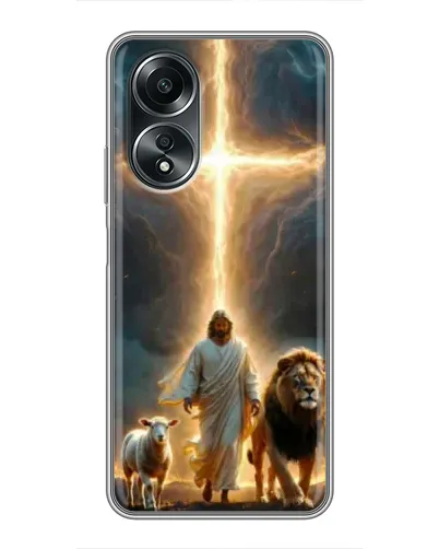 Чехол для OPPO A58 (4G) с картинкой «Лев Иуды и Свет»