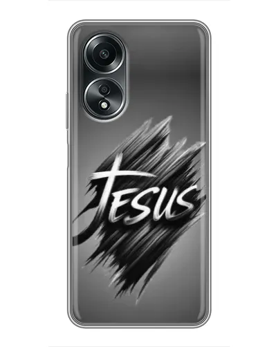 Чехол для OPPO A58 (4G) с картинкой «Надпись Jesus Graffiti»