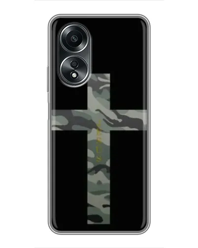 Чехол для OPPO A58 (4G) с картинкой «Милитари Крест»