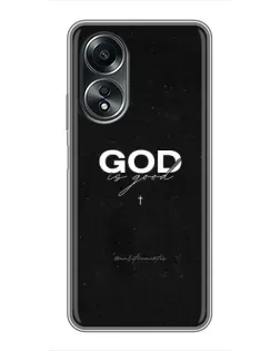 Чехол для OPPO A58 (4G) с картинкой «GOD — Бог над всем»